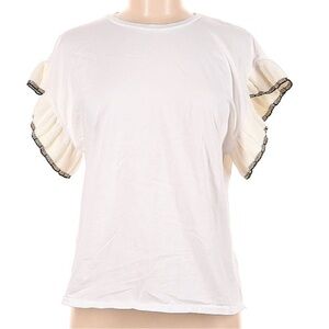 Chic White Ruffle Sleeve Top